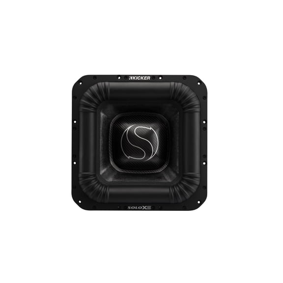 KICKER 52L7XS152 - 15 Inch SoloXS L7XS 2 Ohm DVC Square Subwoofer with 1500 to 3000 Watts RMS, 43mm Xmax, Forced Air Cooling, and Field Replaceable Recone
