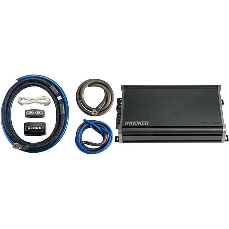 KICKER CXA1200.1 1200 Watt Mono Amp & 1/0AWG Power Kit - Walmart.com