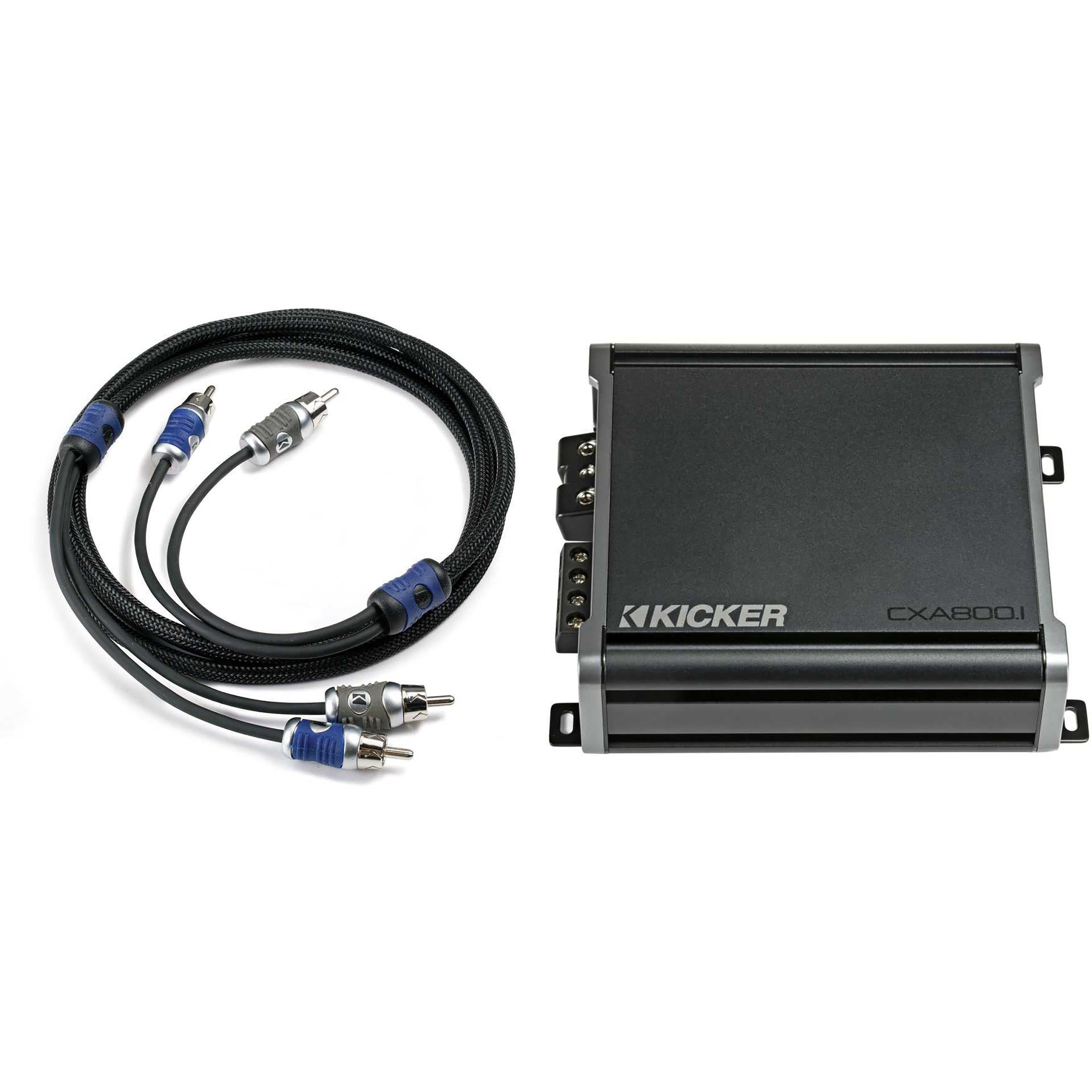 KICKER CXA800.1 800 Watt Mono Amp & 5 M. RCA Bundle - Walmart.com