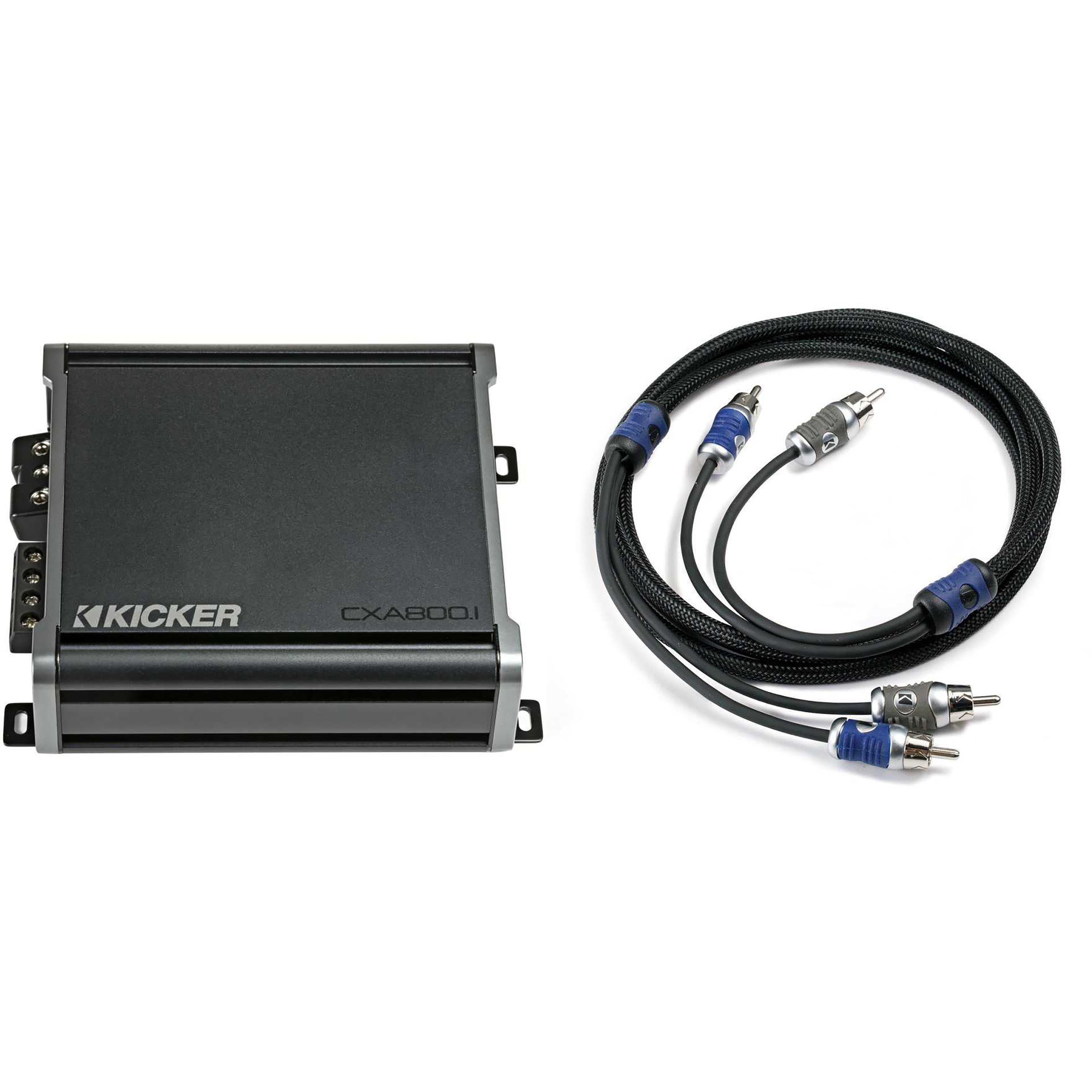 KICKER CXA800.1 800 Watt Mono Amp & 6 M. RCA Bundle - Walmart.com