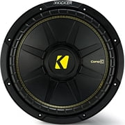 KICKER CompC 8 Inch Dual 4 Ohm SVC 200W RMS Power Car Audio Black Subwoofer