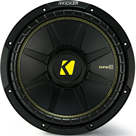 KICKER - CompC 8" Single-Voice-Coil 4-Ohm Subwoofer - Black