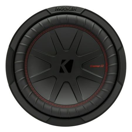 KICKER - 48CWR104 CompR 10" 4-Ohm Subwoofer - Black/Red