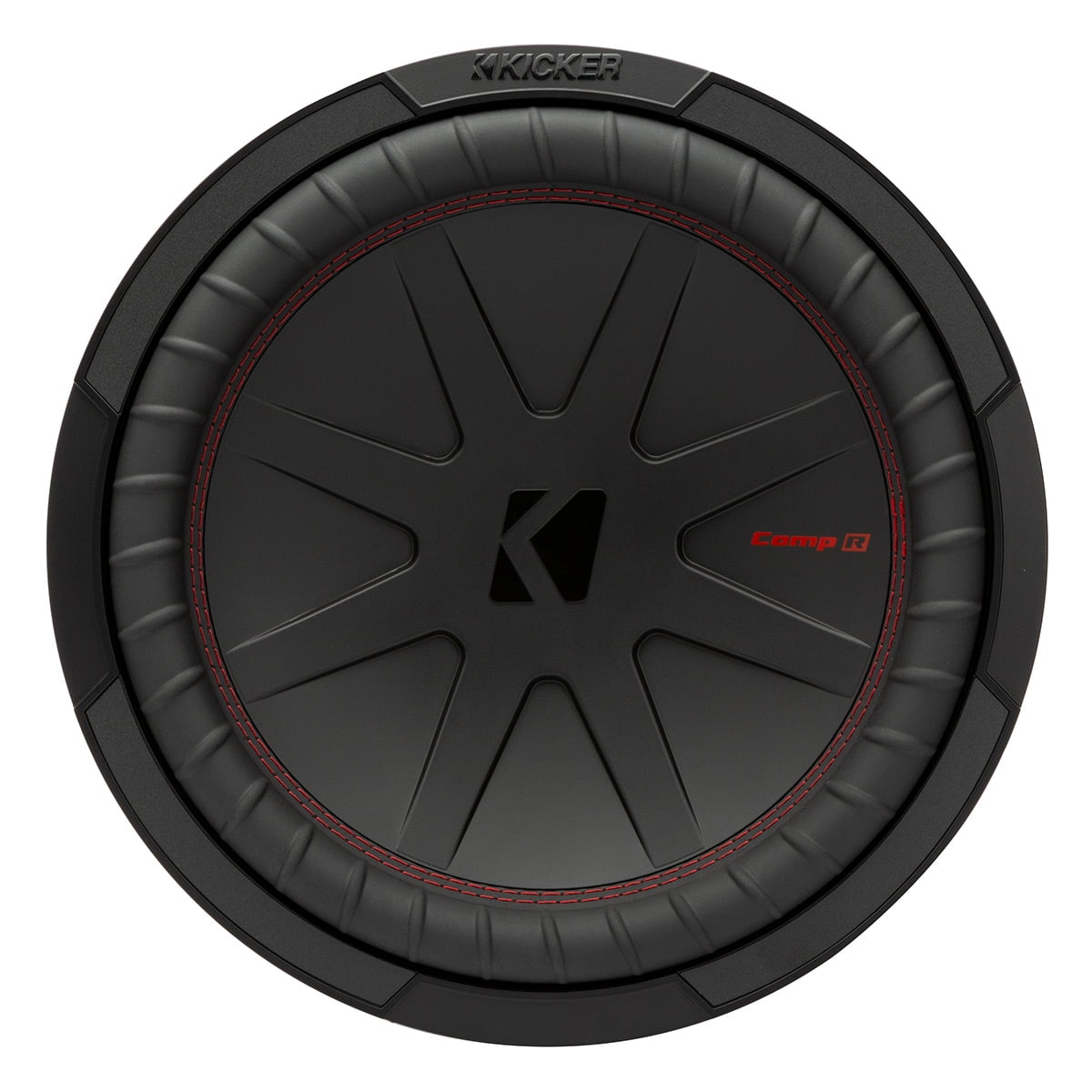 KICKER CompR 12 Inch 2 Ohm DVC 500W RMS Power Car Audio Subwoofer, Black