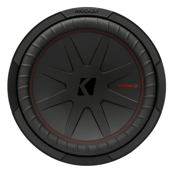 KICKER CompR 12 Inch 2 Ohm DVC 500W RMS Power Car Audio Subwoofer, Black
