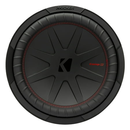 KICKER - CompR 12" Dual-Voice-Coil 4-Ohm Subwoofer - Black/Red