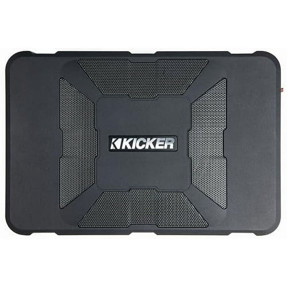 KICKER Hideaway 51HS8 Powered Subwoofer, 8"(20cm) Subwoofer, 150 Watt RMS Amplifier, Wiring Harness & Bass Control Knob Included