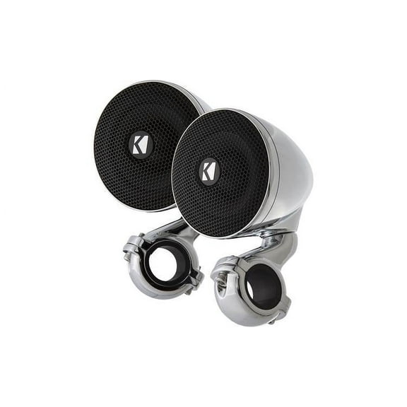 Kicker 47PSM32 3" 2 Ohm 85dB Sensitivity Weather-Proof Enclosed Speakers Chrome