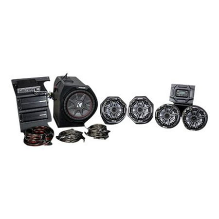 KICKER - Polaris General Phase 5, Kicker/SSV Works 5 Speaker Vehicle Specific Solution - Black