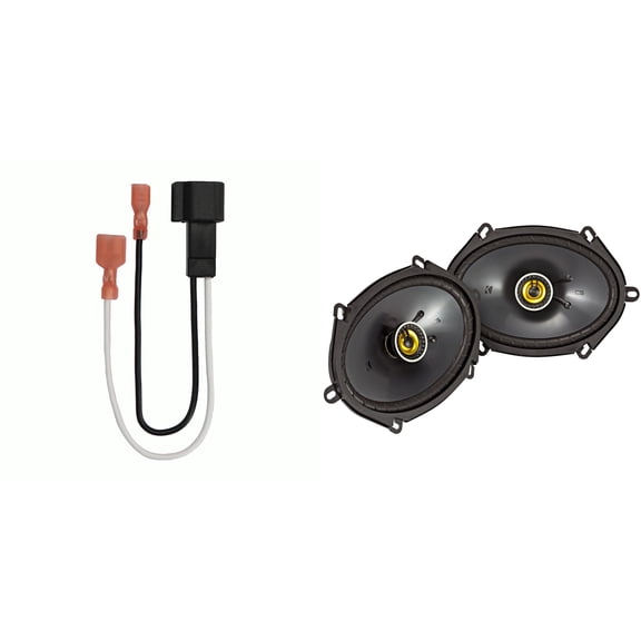 KICKER Speakers 6X8 inch for Ford F-150 1999-2014 Upgrade Kit - 2 Pack of CS Series with Harness, Coaxial Car Audio Front or Rear Door Speaker 46CSC684