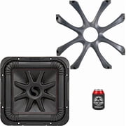 KICKER Subwoofer and Grille Package of 2 Items 12" Solo-Baric L7R Subwoofer DVC 2-Ohm with Metal Grille - 45L7R122 Sub & 08GL712 Grill