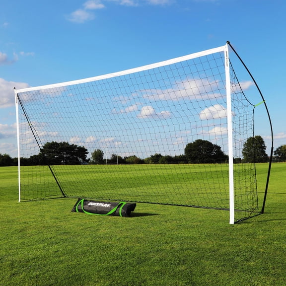 QUICKPLAY KICKSTER Portable Soccer Goal 18.5x6.5ft with Net, 7v7 Size for U9-U10