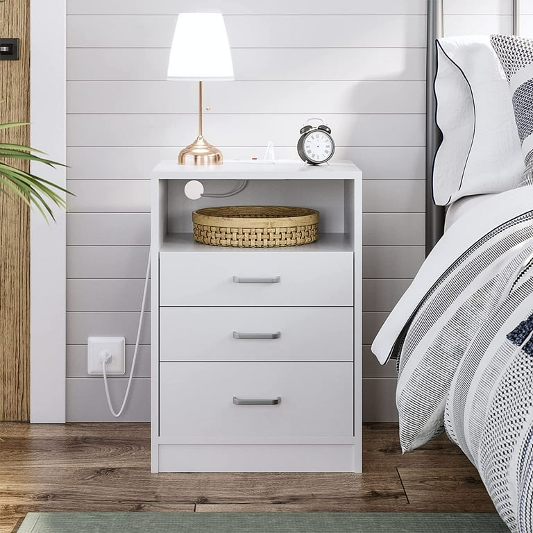 Cheap sale white nightstand