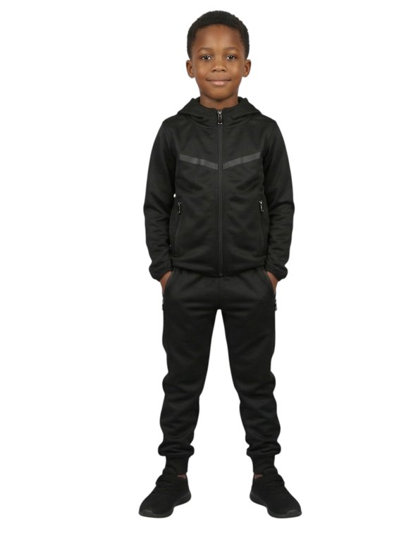 KID CLASSIC 2 PIECE MID WEIGHT TECH FLEECE SUITS W/DRAWSTRINGS XS TO XL