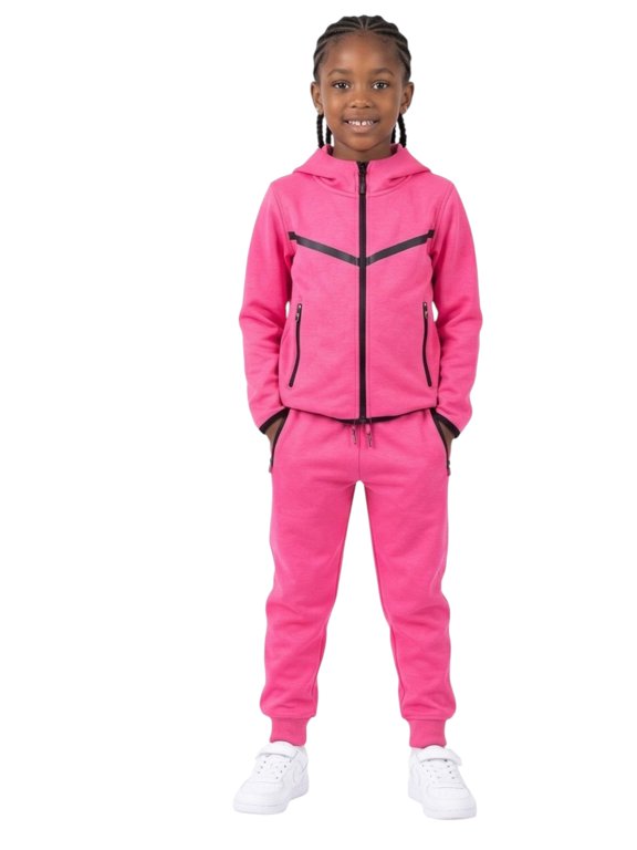 KID CLASSIC 2 PIECE MID WEIGHT TECH FLEECE SUITS W/DRAWSTRINGS XS TO XL
