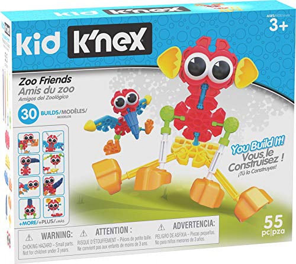KID K?NEX - Zoo Friends Building Set - 55 Pieces - Ages 3 and Up - Preschool Educational Toy - image 1 of 8
