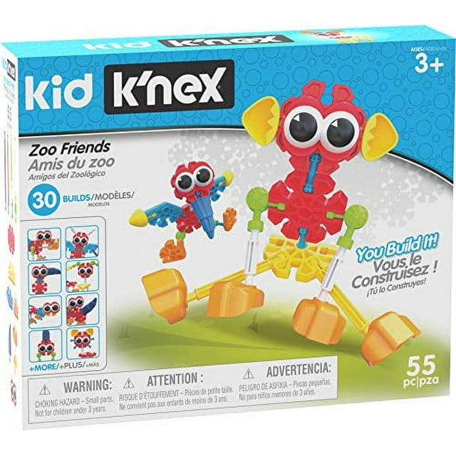 KID K?NEX - Zoo Friends Building Set - 55 Pieces - Ages 3 and Up - Preschool Educational Toy