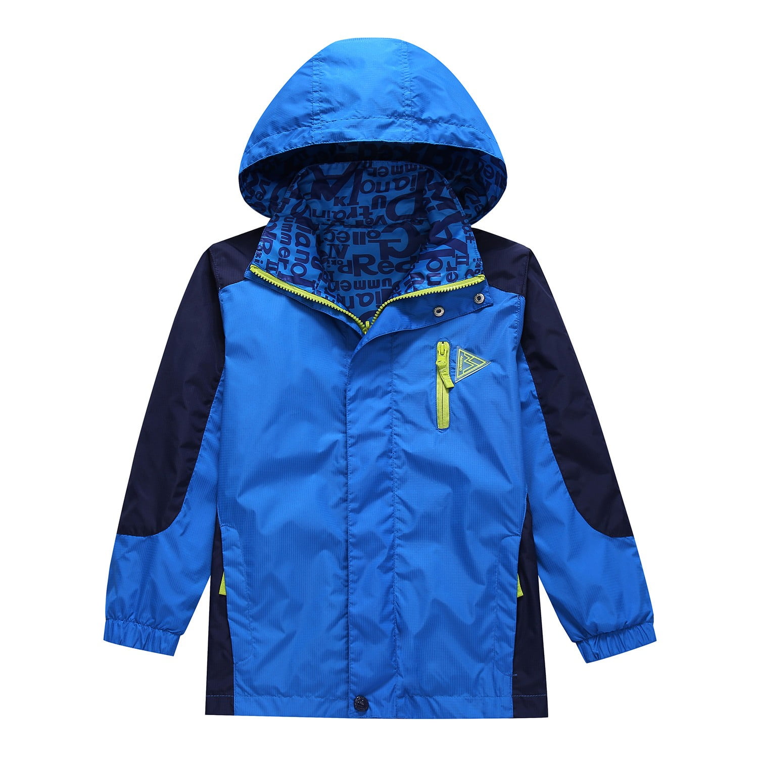 KID1234 Boys' Rain Jacket Lightweight Quick Dry Waterproof Hooded