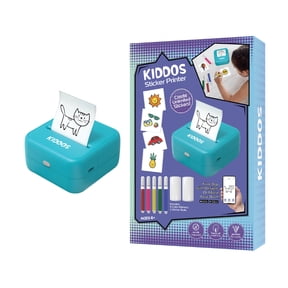 Kiddos Sticker Maker Machine Sticker Maker for Kids 8+ DIY Arts and Crafts Kit with Markers, Sticker Rolls & App