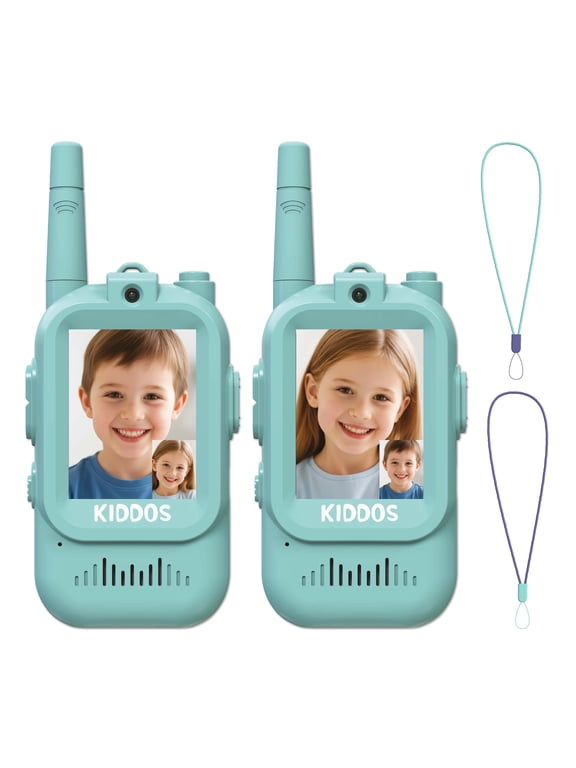Video Walkie Talkies for Kids Rechargeable Walkie Talkie 2-Pack with HD Video & Audio, 1000 ft Range, Ages 4+