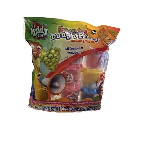 KIDDY DOUGH SCENTED DOUGH PARTY PACK OF 8 FEATURING 8 DIFFERENT SCENTS
