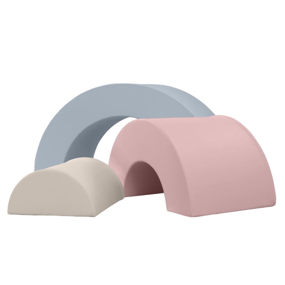 KIDKII Rainbow Classic Soft Foam Play Blocks, Indoor Climber Set for Toddlers, Pastel