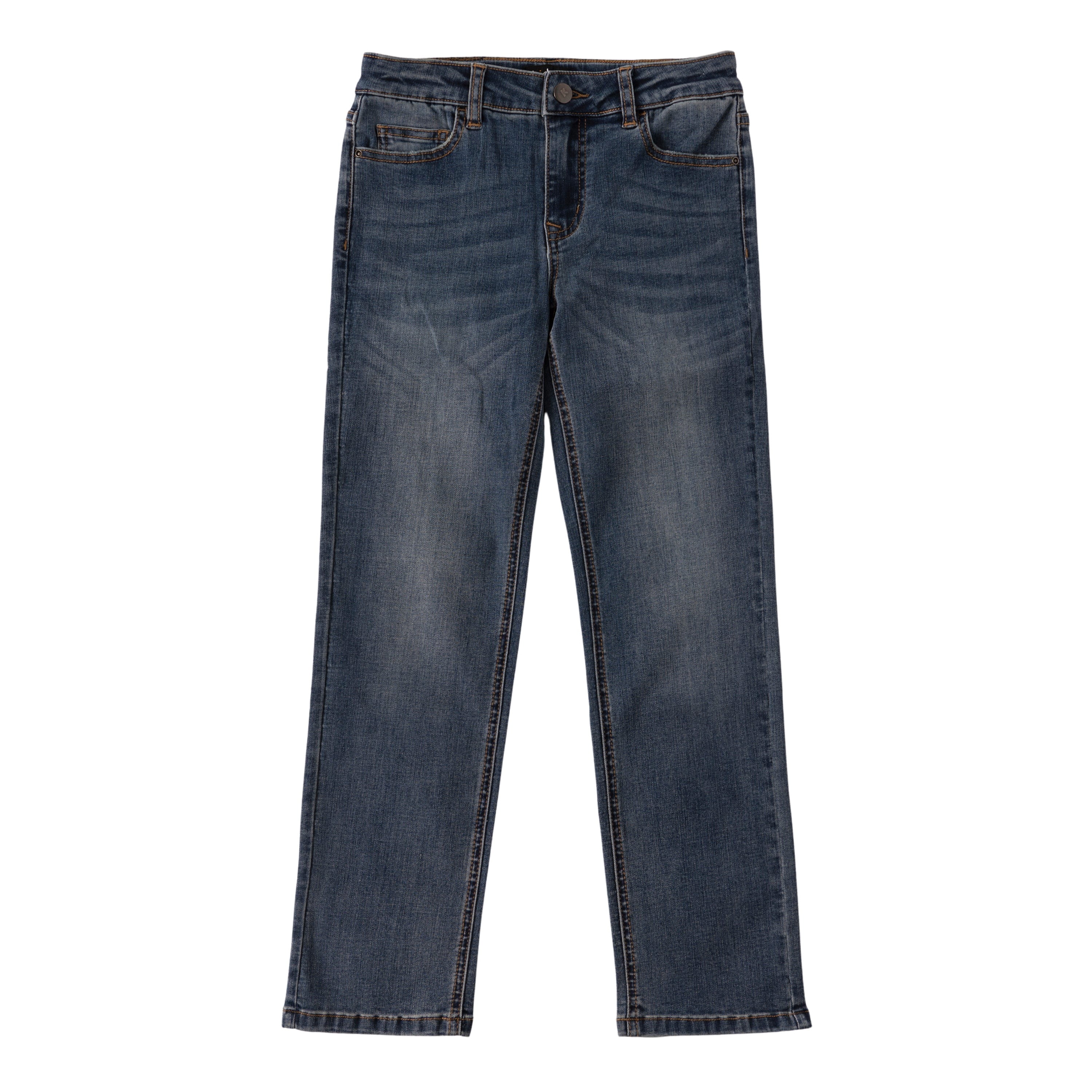 KIDPIK Boys Basic Denim, Husky Straight Jeans Premium Stretch, Size: 7H ...