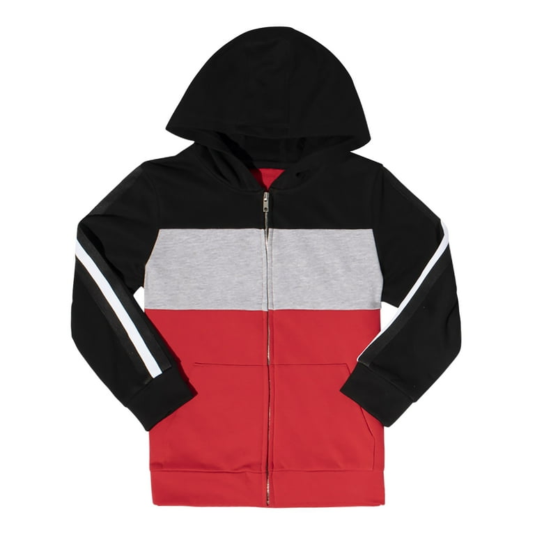 Colorblock fleece hoodie clearance