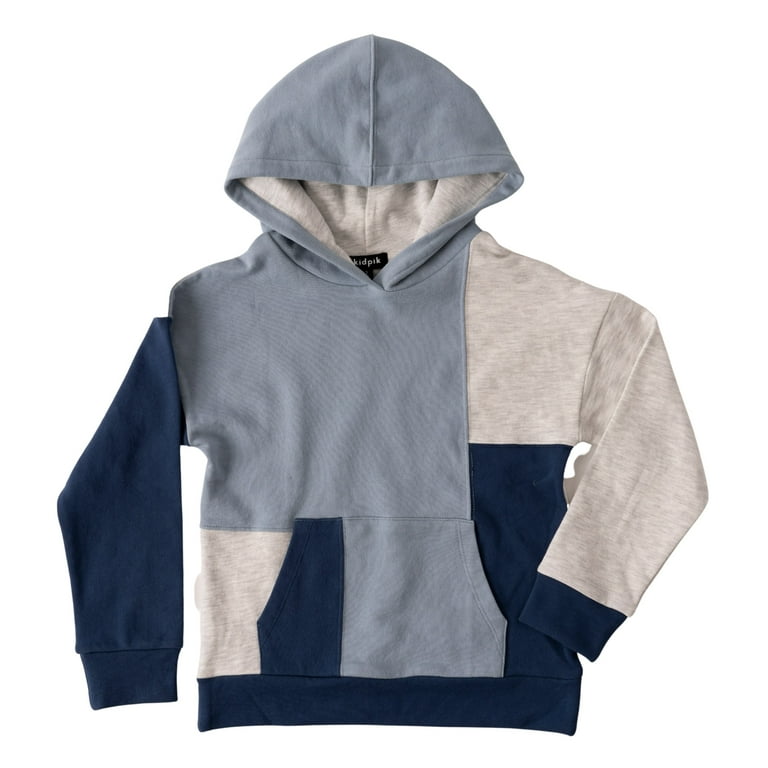 KIDPIK Boys Long Sleeve Fleece Color Block Hoodie Size 2T XXL