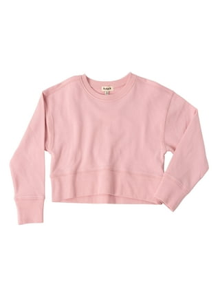 Baby Pink Crop Sweatshirt Crop Sweater Pink Merah Muda