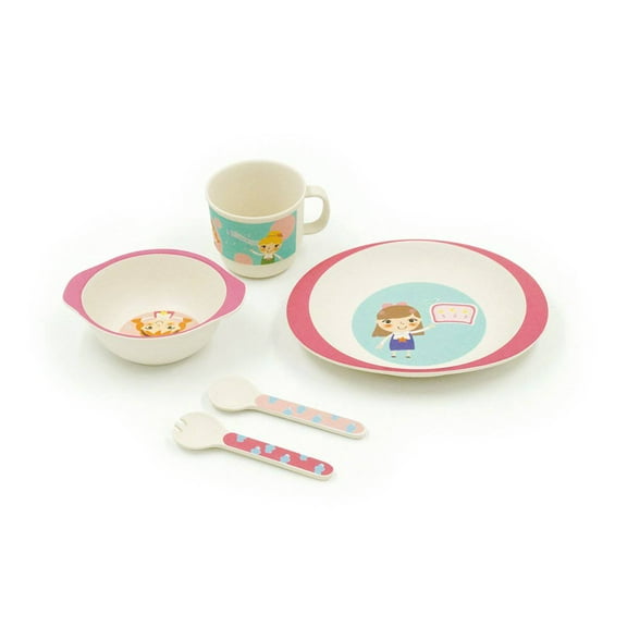 KIDS DINNER SET PINK GIRL