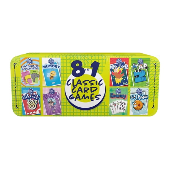 8 in 1 Tin of Kids Classic Card Games Featuring Family Favorites by Great Time Games