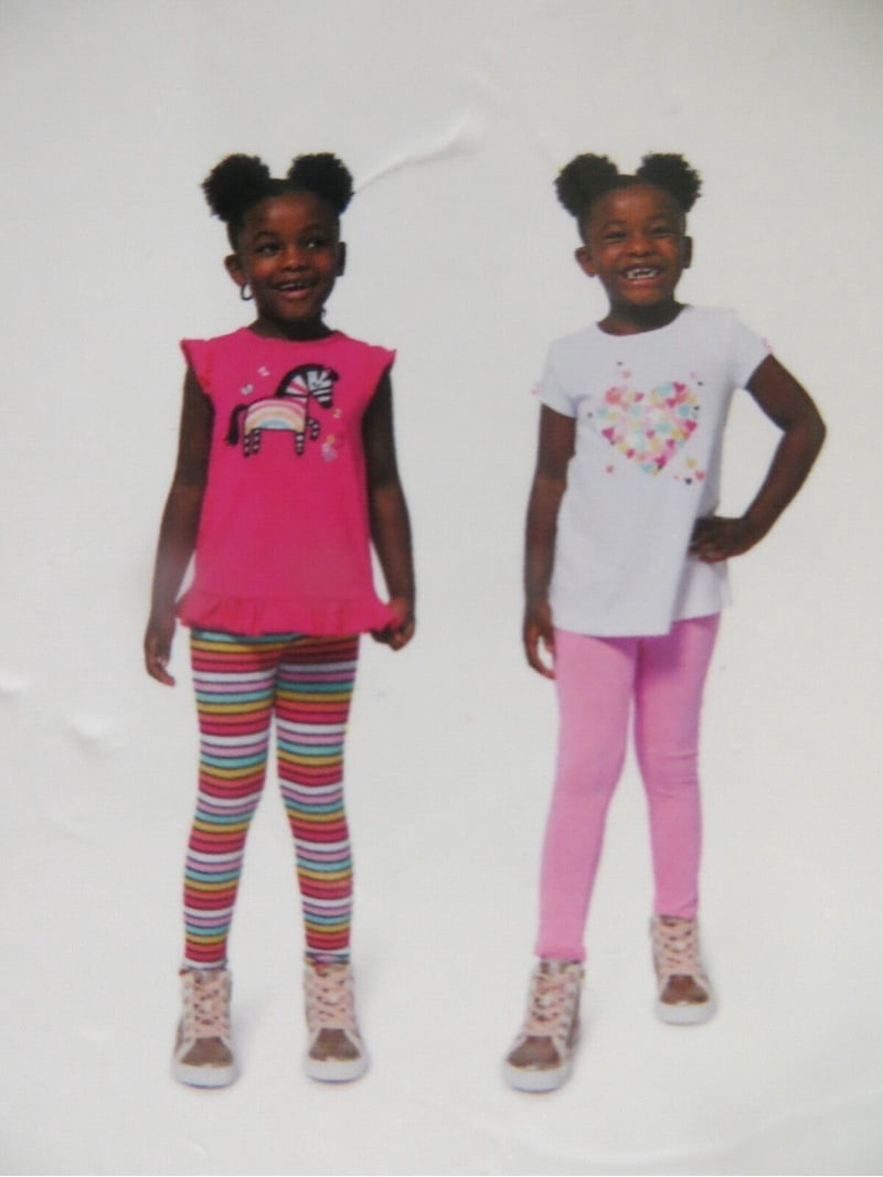 KIDS HEADQUARTERS TODDLER GIRL 4 PIECE SET (Pink Zebra, 2T