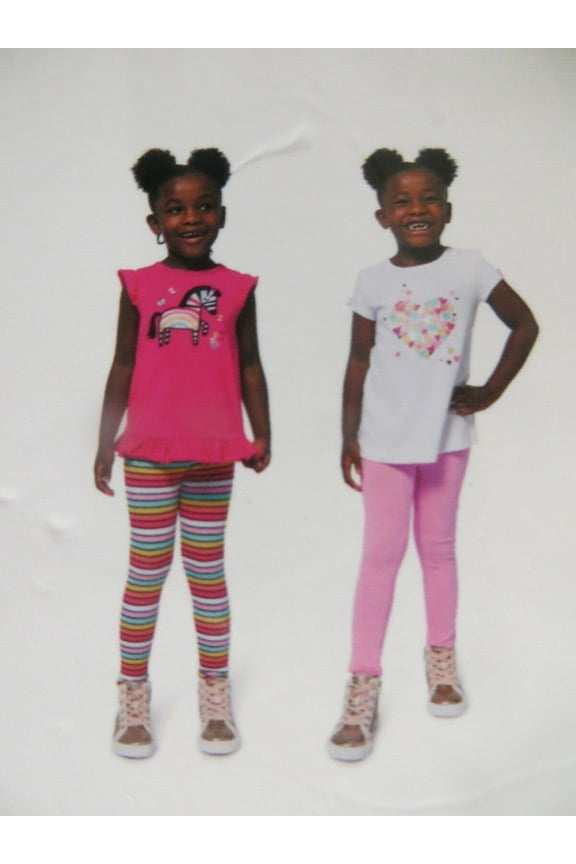 TODDLER GIRL 4 PIECE SET (Pink Zebra, 2T)