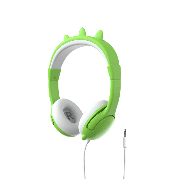 onn Kids Wired Gaming Headset with Dinosaur Horn, Green, for Nintendo Switch