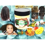 Organic Hair Solution Kids Hair Growth Pomade, Detangling & Frizz Control, Castor & Mango Butter, 8 oz