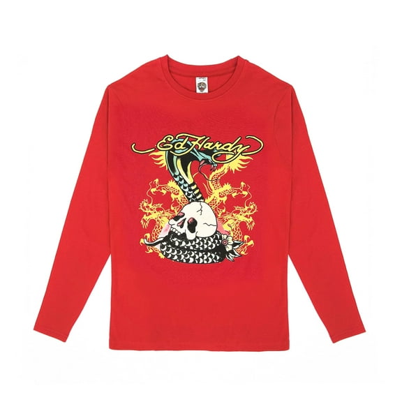 Ed Hardy Kids Long Sleeve Graphic T-Shirt Desert Rose Print