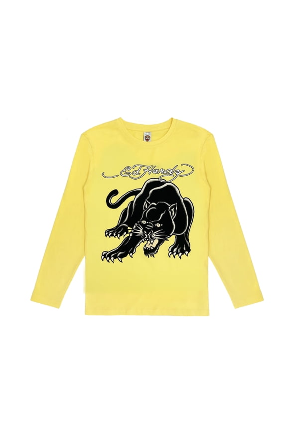 Kids Long Sleeve Graphic T-Shirt Panther Print