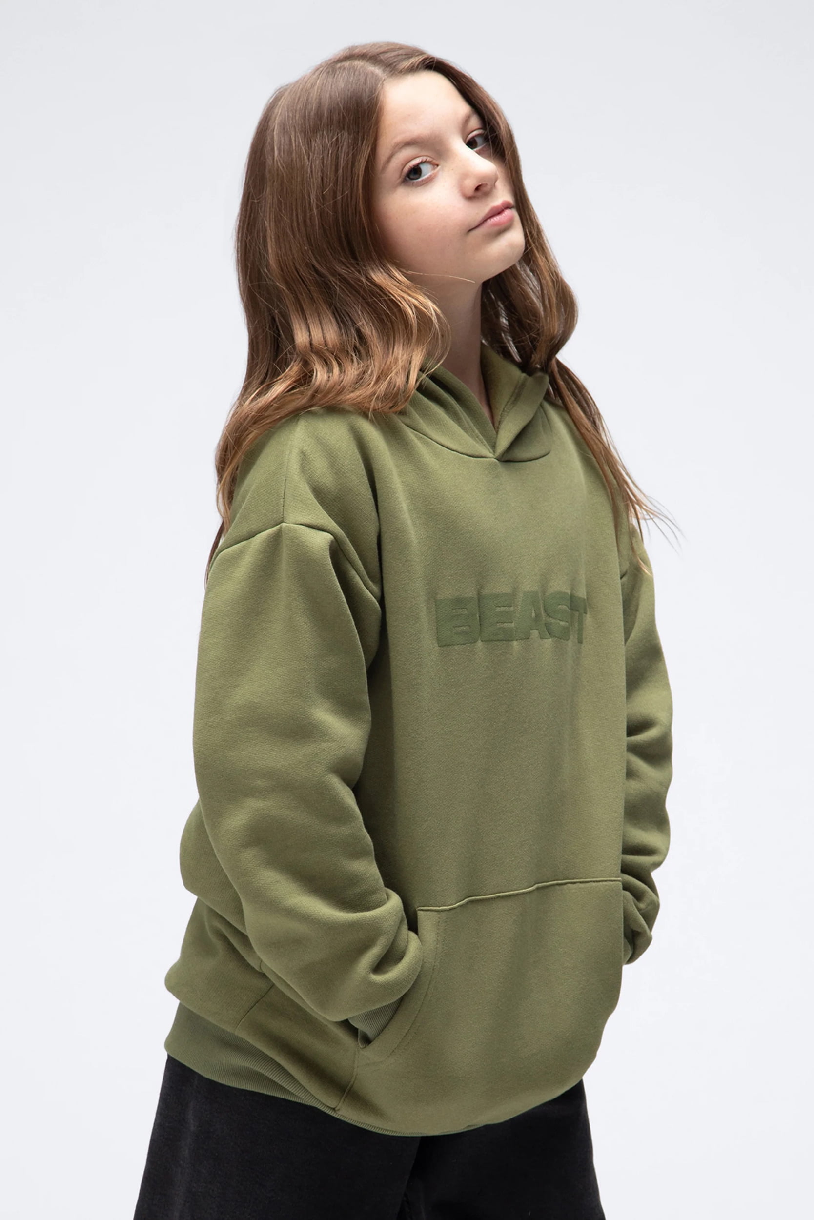 KIDS ORIGINALS HOODIE OLIVE