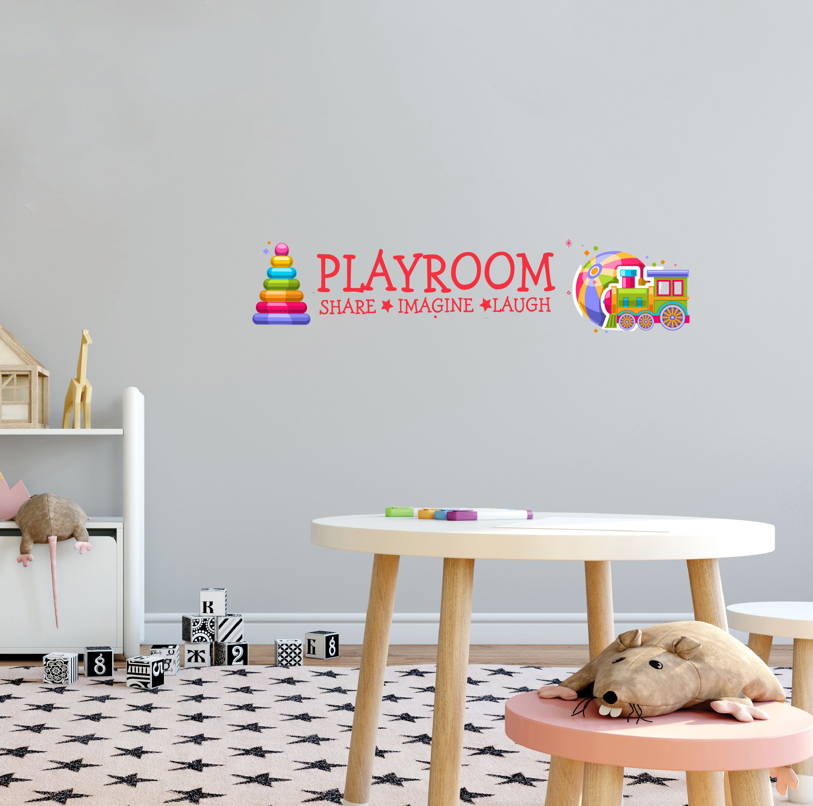 Play Room Lettering KIDS PLAYROOM - Removable Home Kids Bedroom Toys Decoration ...