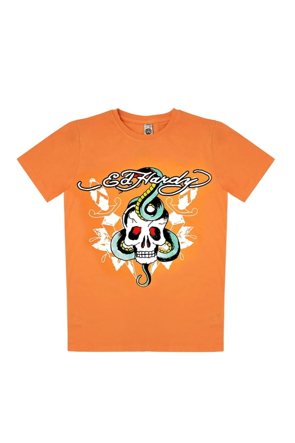 Kids Short Sleeve Graphic T-Shirt Snake & Skull Print