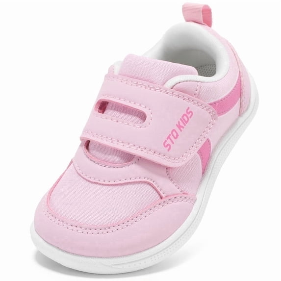 KIDS Toddler Barefoot Shoes, Wide Toe Box, Non-Slip, Lightweight, Comfortable, First Walking, Running, Outdoor Activities, Cute Water Pink, Toddler Size 5