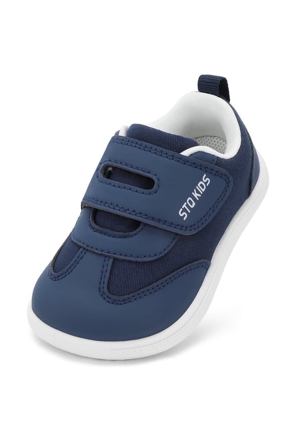 KIDS Toddler Barefoot Shoes Wide Toe Box Walking Shoe Lightweight Kids Sneakers for Preschool Non-Slip Zero Drop Breathable Running Tennis Sneaker Navy Toddler Size 8