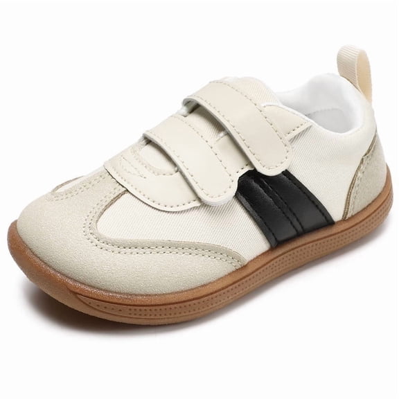 STQ KIDS Toddler Wide Toe Box Shoes: Barefoot Shoe Kids Walking Shoes Sneakers Non-Slip Zero Drop Toddler First Walking Shoe Comfortable Beigewhite Toddler 8