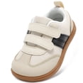 thumbnail image 1 of STQ KIDS Toddler Wide Toe Box Shoes: Barefoot Shoe Kids Walking Shoes Sneakers Non-Slip Zero Drop Toddler First Walking Shoe Comfortable Beigewhite Toddler 5, 1 of 8
