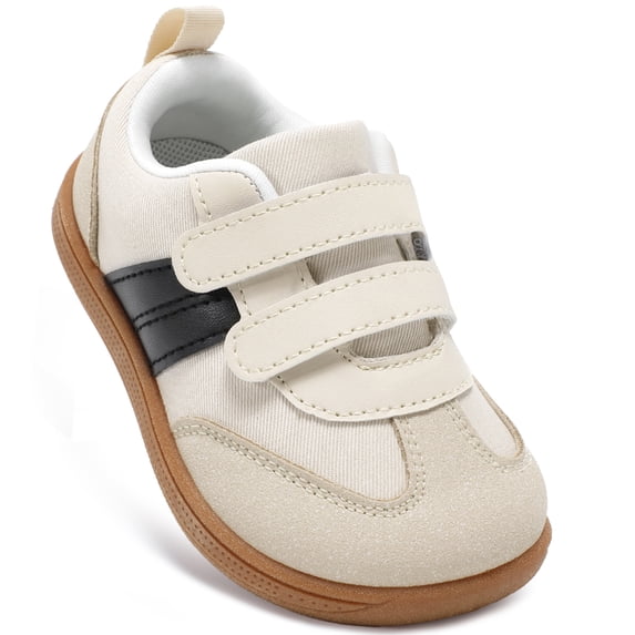 STQ KIDS Toddler Wide Toe Box Shoes: Barefoot Shoe Kids Walking Shoes Sneakers Non-Slip Zero Drop Toddler First Walking Shoe Comfortable Beigewhite Toddler 8