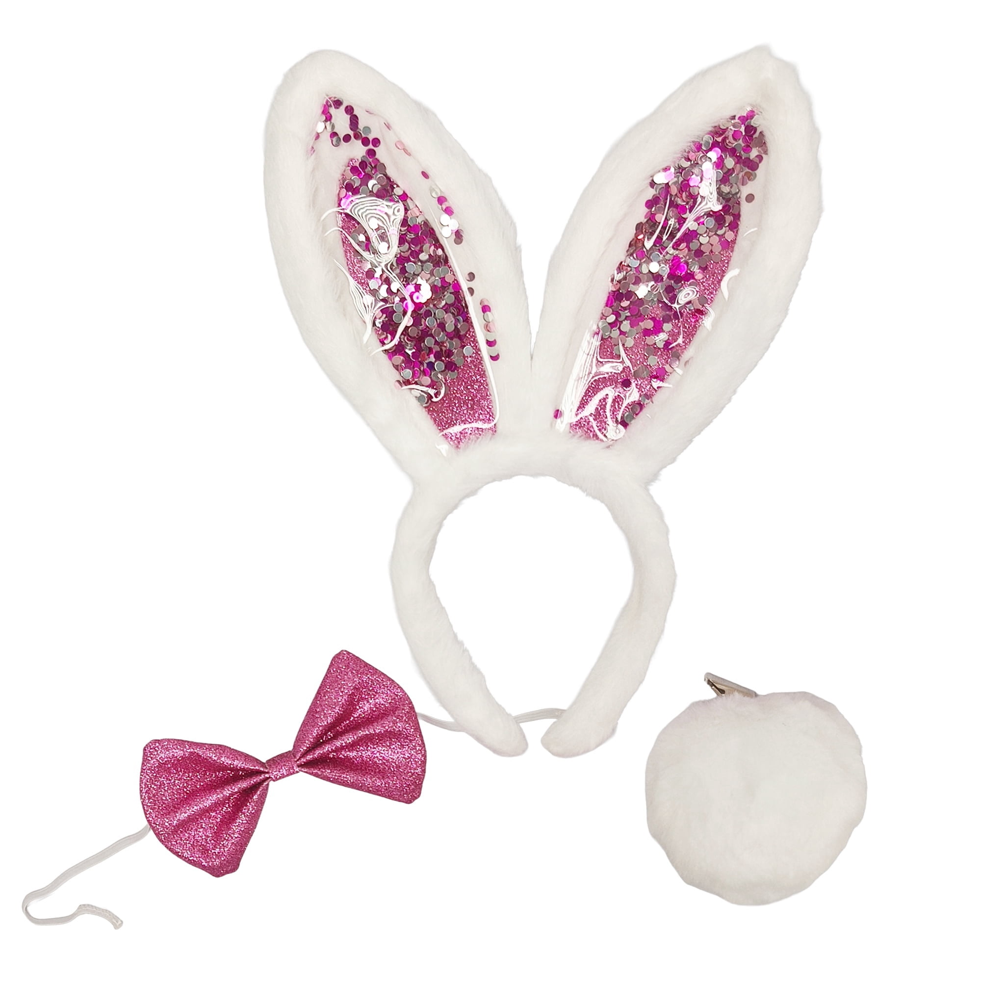 Bunny Costume Accessory Kit for Children, Pink and White, 3 Pieces, Halloween by Way To Celebrate