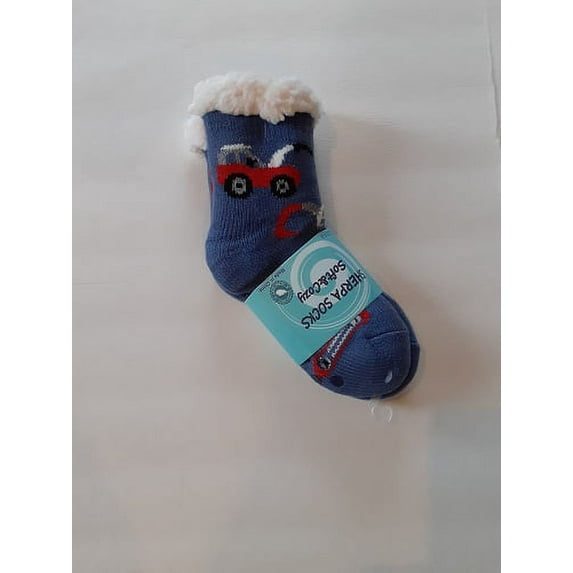 KIDS WINTER WARM COZY SHERPA NON SKID SLIPPER SOCKS