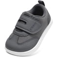 thumbnail image 1 of KIDS Wide Toe Box Toddler Shoes Zero Drop Barefoot Walking Shoe Non-Slip Kids Sneakers with Hook-and-Loop Lightweight Running Tennis Sneaker Dark Grey Toddler Size 10, 1 of 7