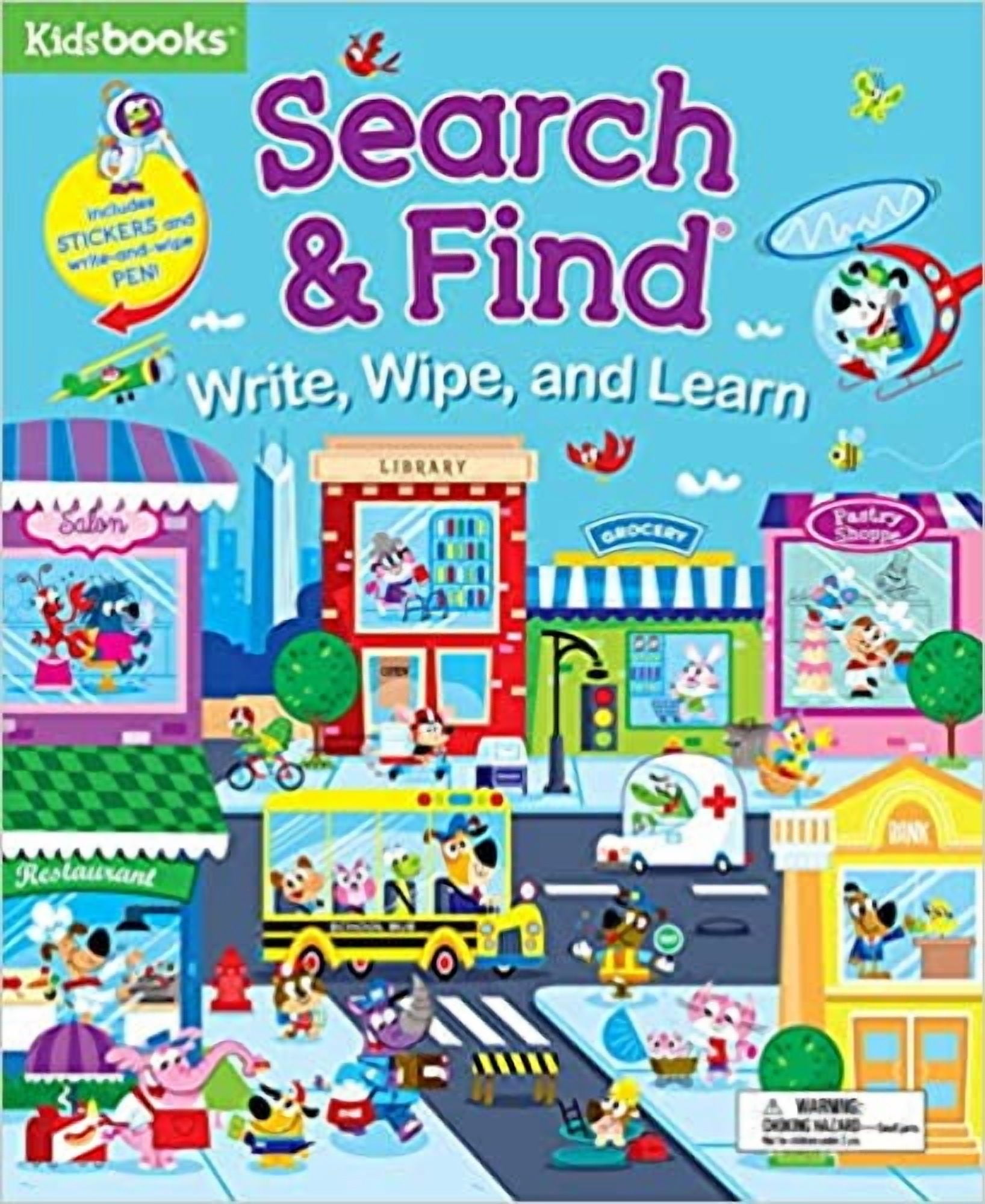 Children’s books 洋書　３冊 Allen Kidsbooks Selfe Kids Search and Find Write Wipe Learn Spiral
